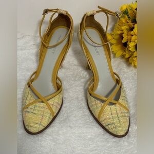 Nine West Yellow Quilted Heels💛